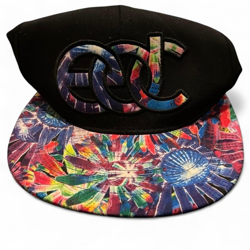 NEW Insomniac RARE VTG 2010s EDC Las Vegas 2016 Trippy Snapback Hat — One Size